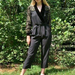 Glamorous 80s Black Jumpsuit